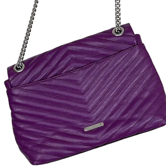Rebecca Minkoff purple Edie flap Shoulder bag